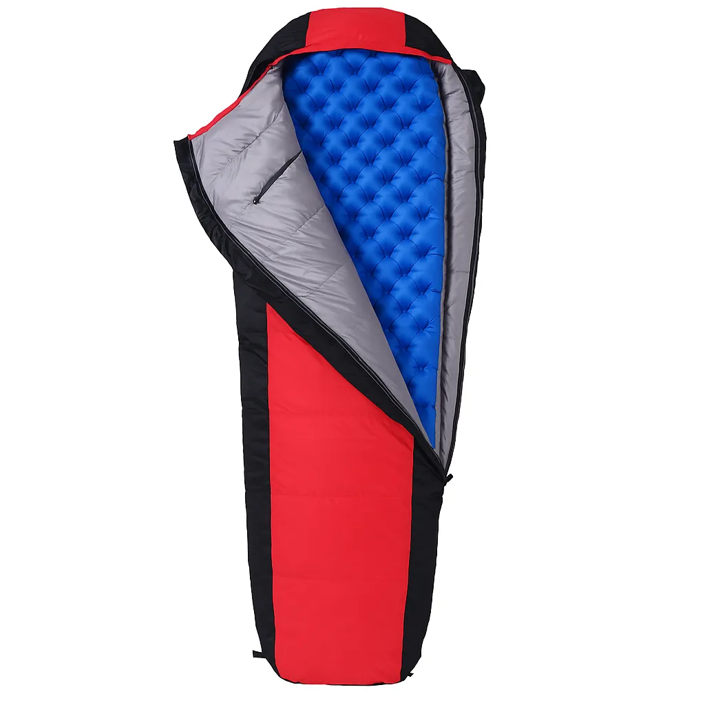 Blue Rapid Pack inside sleeping bag