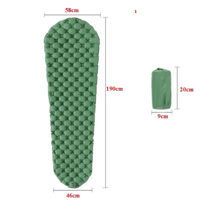 green sleeping pad dimensions