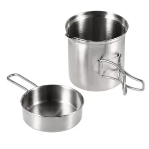 Pot and pan set for wood burning stove