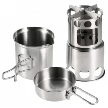 Wood Burning Camping Stove Set