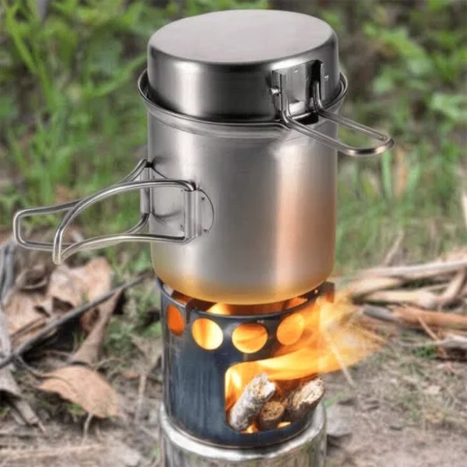 small wood burner stove used on a beach in New Zealand