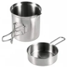 vuno lightweight pot and pan set for hiking and camping