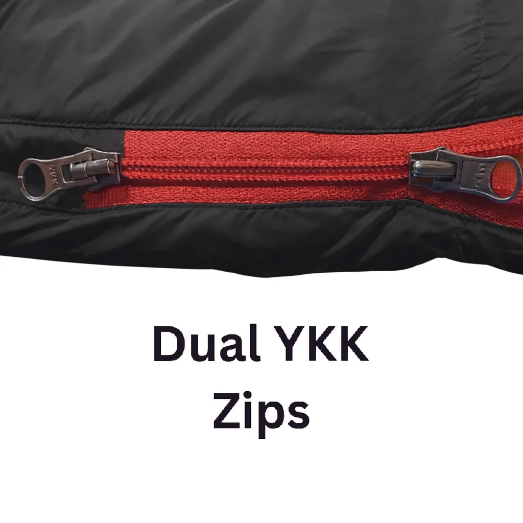 Black Vuno Downex Dual YKK Zips