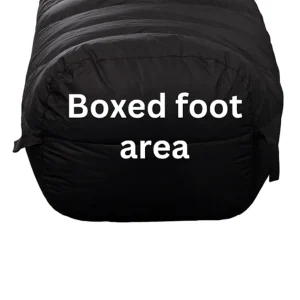 image showing the boxed foot area on the black vuno downex