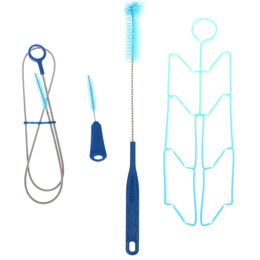 Image showing full set of cleaning items contained in hydration bladder cleaning kit