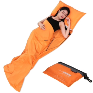 orange sleeping bag liner