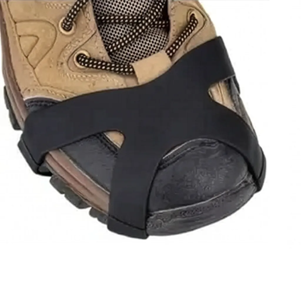 image showing how to fit the microspikes to the front of the footwear