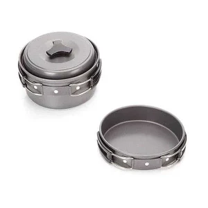 8 piece hiking cooking set pots and pans