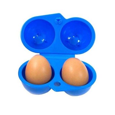 Egg Holder Protector Container 2 Eggs Blue