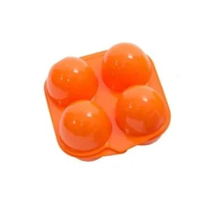 Egg Holder Protector Container 4 Eggs Orange Closed
