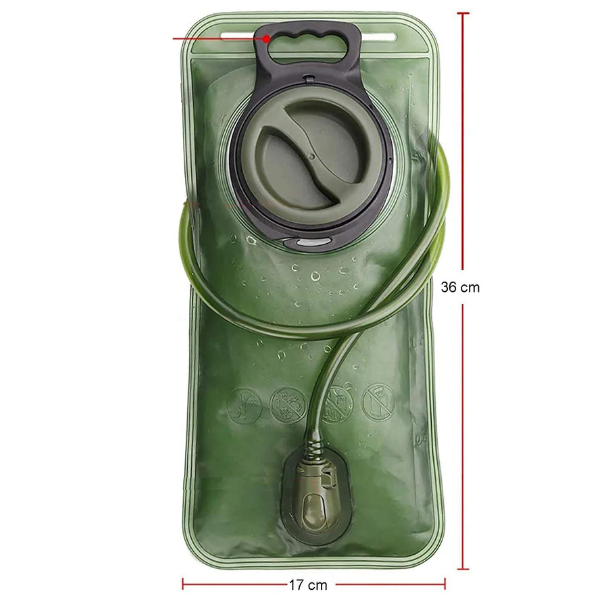 Kermit Hydration Bladder for Water Green Colour2 Litre Vuno NZ