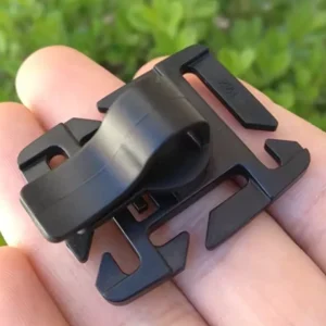 hydration tube clip held in a hand