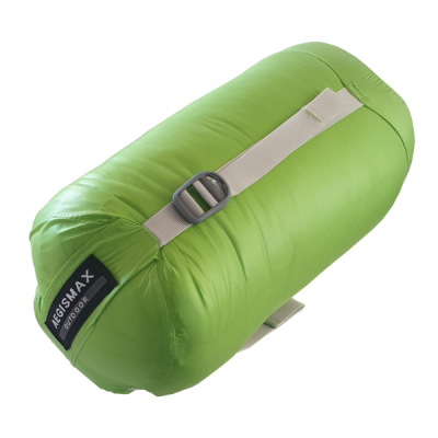 lightest ultralight sleeping bag packed in compressions sack
