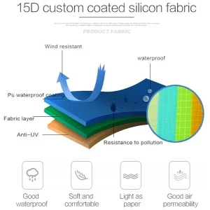 15D fabric used on lanshan 1 ultralight weight tramping tent