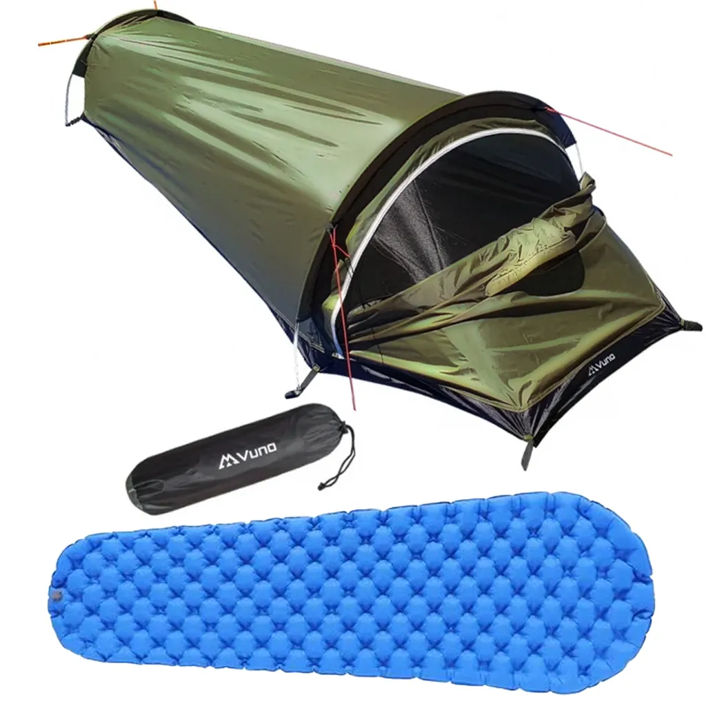 Bivvy Bag Tent with Lightweight Sleeping Mat Combo Just 1270 grams