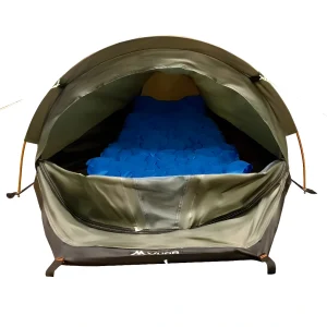 Inside of Vuno Bivy with mattress inside