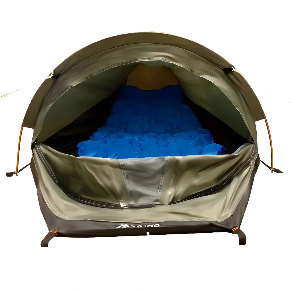 Inside of Vuno Bivy with mattress inside