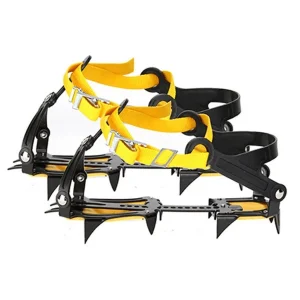 Yellow 10 teeth crampons pair