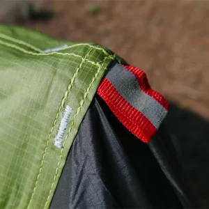 close up of lanshan 1 material and stitching