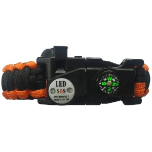 Orange wrist compass