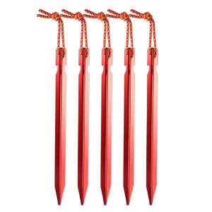 red Aluminum tent stakes pegs red