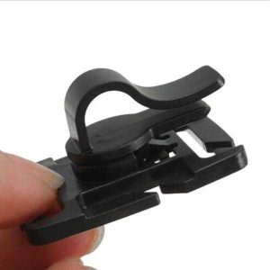 Black Hydration Bladder Hose Clip
