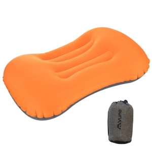 Orange camping air pillow