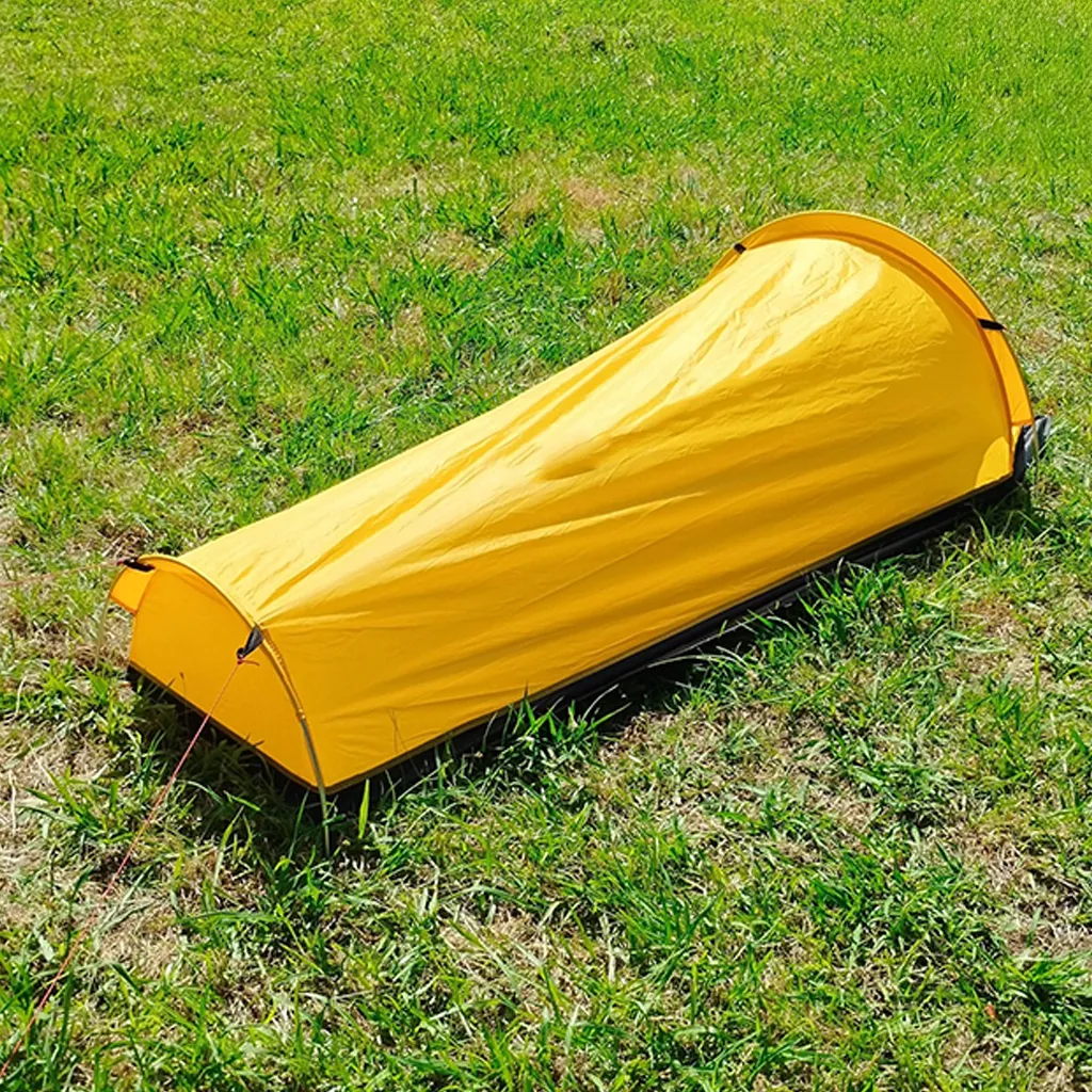 angled side view of yellow vuno bivi