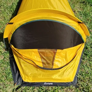 mosquito door of yellow vuno bivi bag