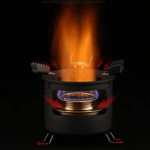 Alcohol Stove burning
