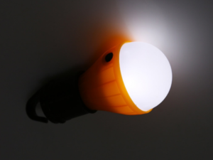 LED camping lamp on
