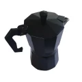 Black Moka Pot 3 Cup Stove Top Coffee Maker 150 mils 237 grams Vuno STECM 3B