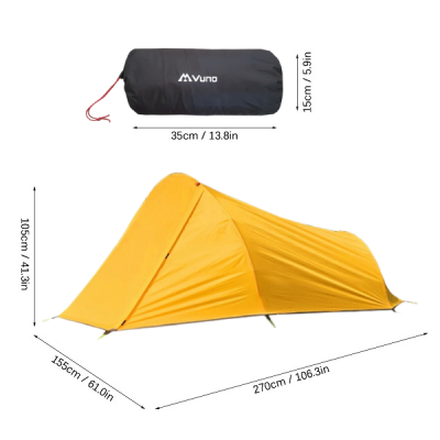 Vuno MC2PT-Y Yellow HIking Tent Dimensions