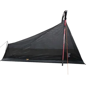 inner tent with red hiking pole