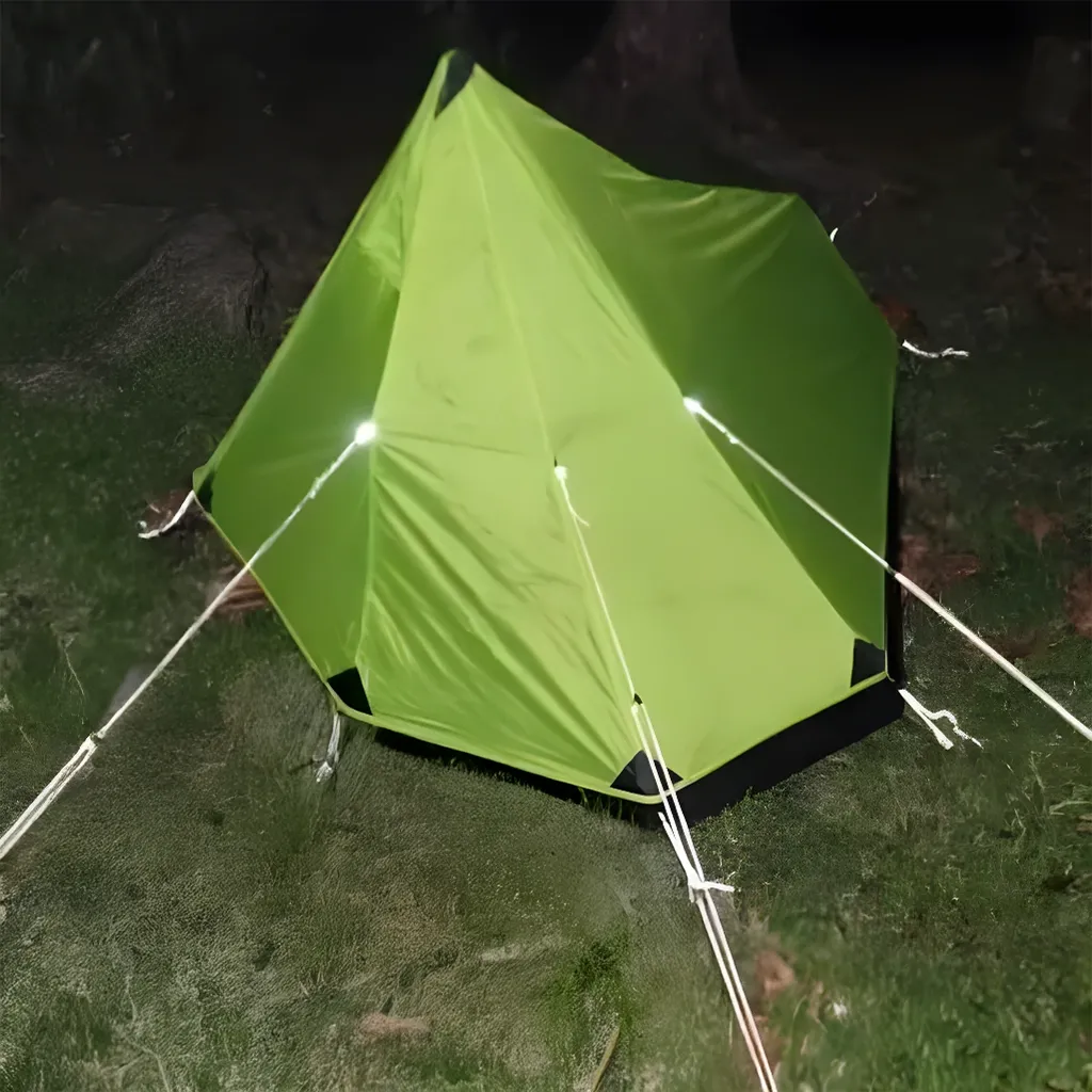 vuno ultralight tent set up outside with door closed