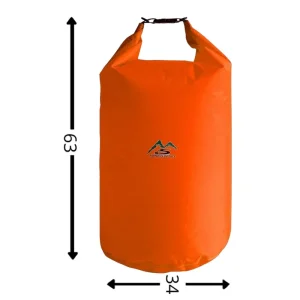 Orange 70L Dry Bag Product Dimensions