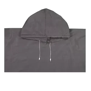 close up image of heavy duty rain ponchos hood