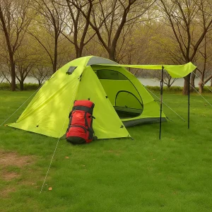 4 season tent used outside on grass