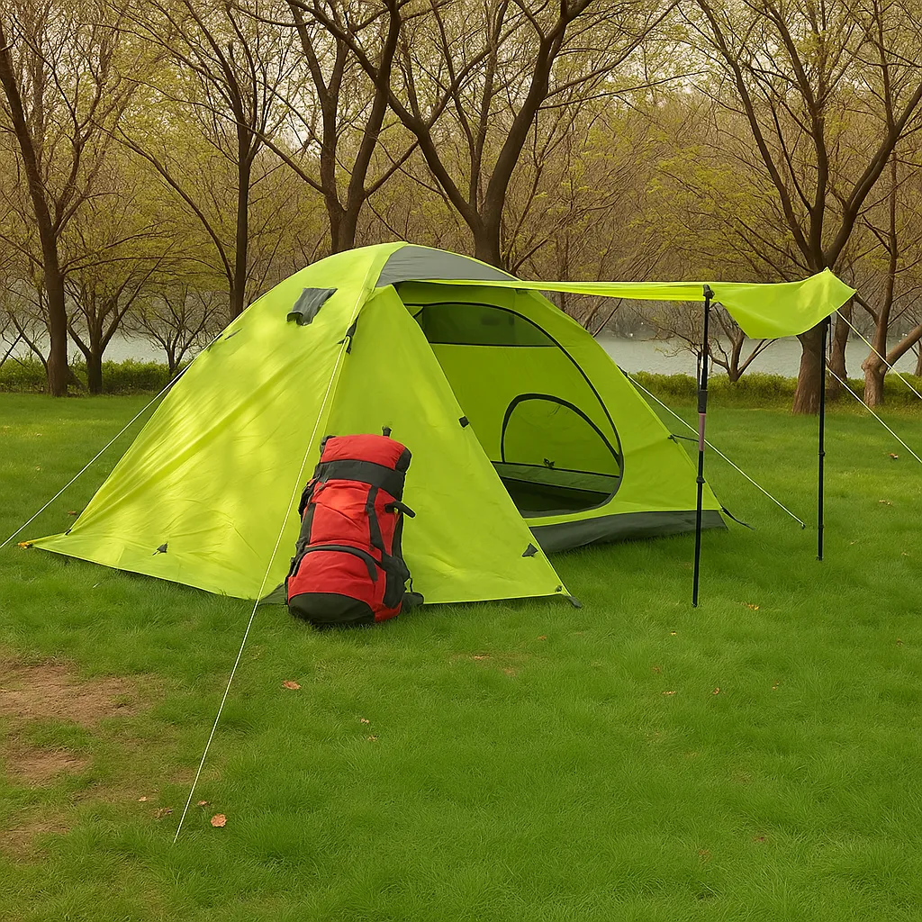 4 season tent used outside on grass
