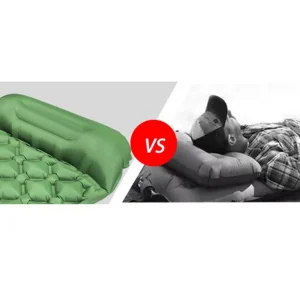 Green sleeping Mat with Built in Pillow
