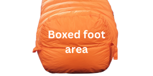 orange downex800 boxed foot area for extra room