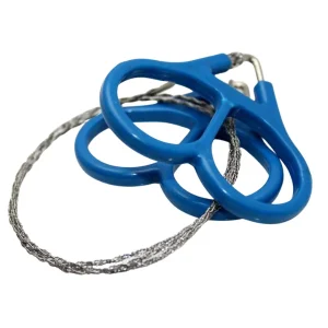 Wire Saw for Emergency Survival Use with Blue Plastic Handles