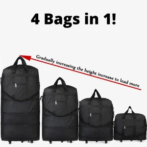 4 bags in 1 soft suitcase bag