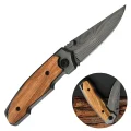 Wooden Handle Folding Pocket Knife 155 mm Unfolded