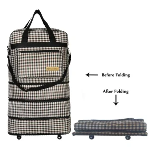 Expandable Soft Suitcase Luggage Bag 4 Bags in 1 Checkered