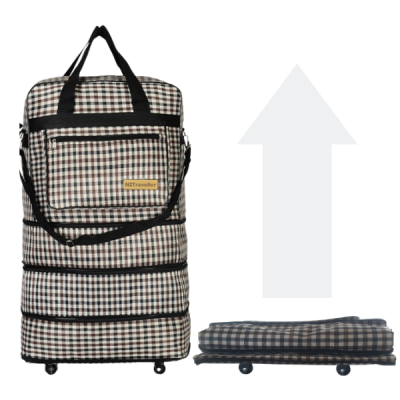 Expandable Soft Suitcase Luggage Bag 4 Bags in 1 Checkered Main Image