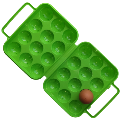 Plastic Egg Carton for 12 Eggs One Dozen Green Colour