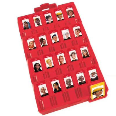 red guess who faces board