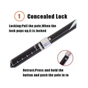 black hiking pole features 1