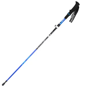 blue hiking pole expanded to full length